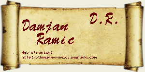 Damjan Ramić vizit kartica
